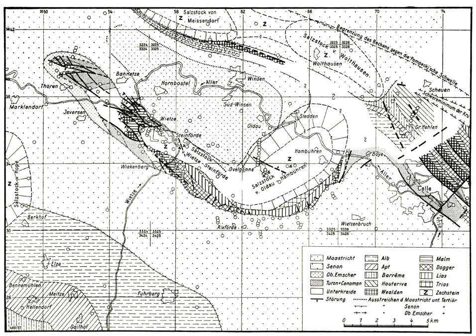 Jäger Geologische Karte Thören 1952